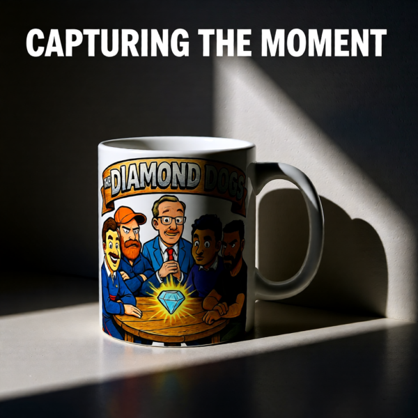 Ted Lasso Inspired Diamond Dogs Mug, Funny TV Show Coffee Cup, Roy Kent Quote Mug, Gift for Fans and Coworkers