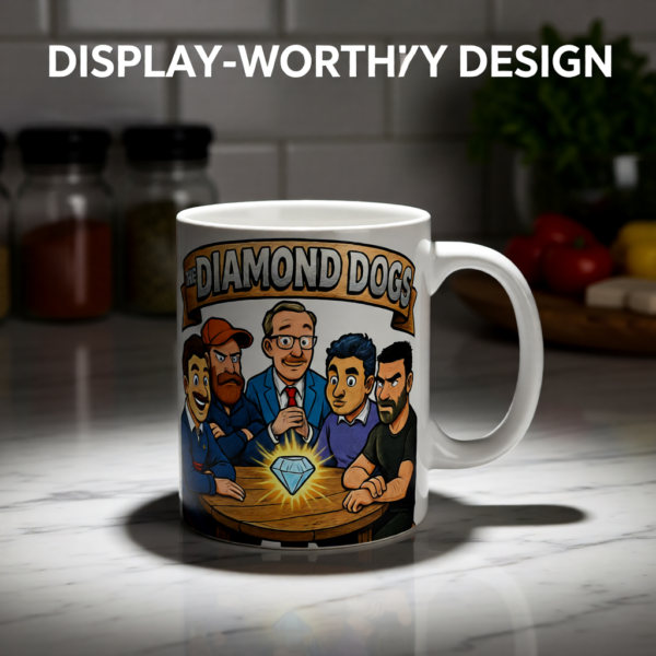 Ted Lasso Inspired Diamond Dogs Mug, Funny TV Show Coffee Cup, Roy Kent Quote Mug, Gift for Fans and Coworkers