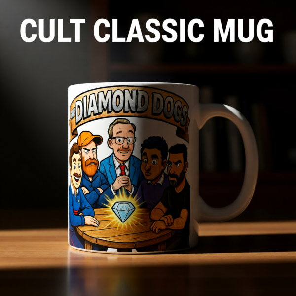 Ted Lasso Inspired Diamond Dogs Mug, Funny TV Show Coffee Cup, Roy Kent Quote Mug, Gift for Fans and Coworkers