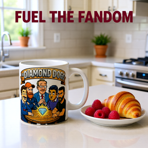 Ted Lasso Inspired Diamond Dogs Mug, Funny TV Show Coffee Cup, Roy Kent Quote Mug, Gift for Fans and Coworkers