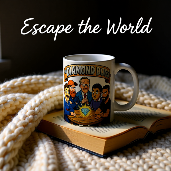 Ted Lasso Inspired Diamond Dogs Mug, Funny TV Show Coffee Cup, Roy Kent Quote Mug, Gift for Fans and Coworkers