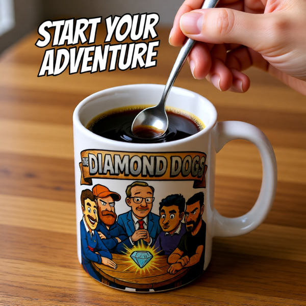 Ted Lasso Inspired Diamond Dogs Mug, Funny TV Show Coffee Cup, Roy Kent Quote Mug, Gift for Fans and Coworkers
