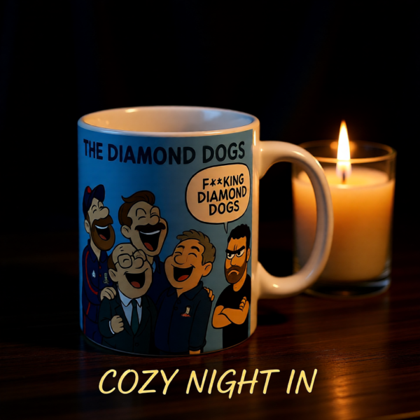 Ted Lasso Inspired Diamond Dogs Mug, Funny TV Show Coffee Cup, Roy Kent Quote Mug, Gift for Fans and Coworkers