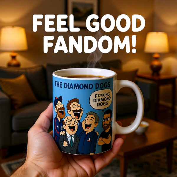 Ted Lasso Inspired Diamond Dogs Mug, Funny TV Show Coffee Cup, Roy Kent Quote Mug, Gift for Fans and Coworkers