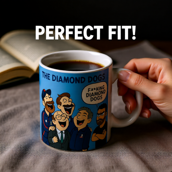 Ted Lasso Inspired Diamond Dogs Mug, Funny TV Show Coffee Cup, Roy Kent Quote Mug, Gift for Fans and Coworkers