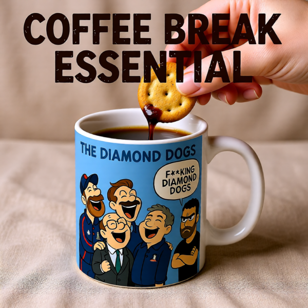 Ted Lasso Inspired Diamond Dogs Mug, Funny TV Show Coffee Cup, Roy Kent Quote Mug, Gift for Fans and Coworkers