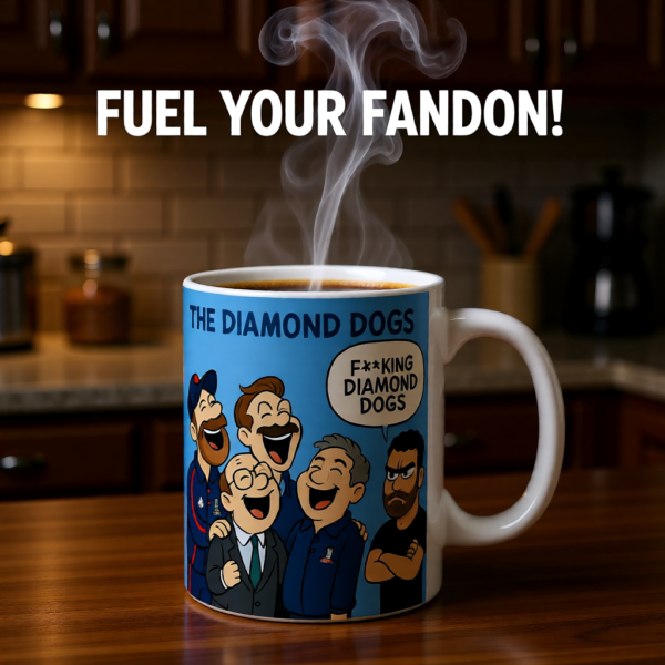 Ted Lasso Inspired Diamond Dogs Mug, Funny TV Show Coffee Cup, Roy Kent Quote Mug, Gift for Fans and Coworkers