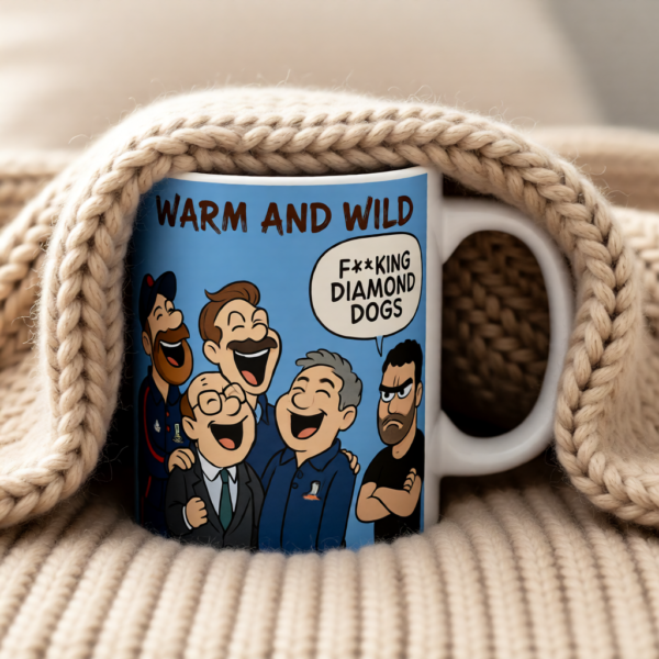 Ted Lasso Inspired Diamond Dogs Mug, Funny TV Show Coffee Cup, Roy Kent Quote Mug, Gift for Fans and Coworkers