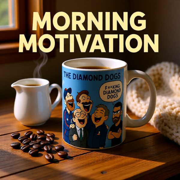 Ted Lasso Inspired Diamond Dogs Mug, Funny TV Show Coffee Cup, Roy Kent Quote Mug, Gift for Fans and Coworkers