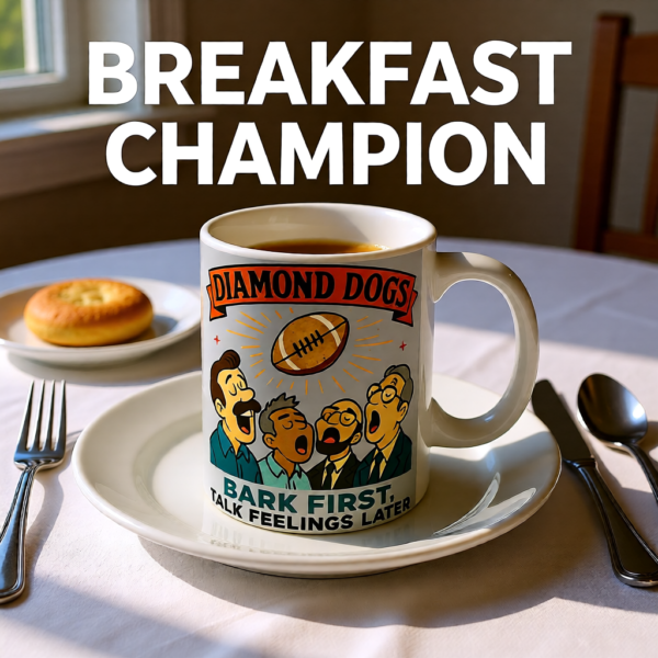 20251225090614-1f0e170f-6e19-657a-8b46-1e0396d27f0b.png Diamond Dogs: Bark First, Talk Feelings Later | Ted Lasso Mug | Retro Funny Team Coffee Cup