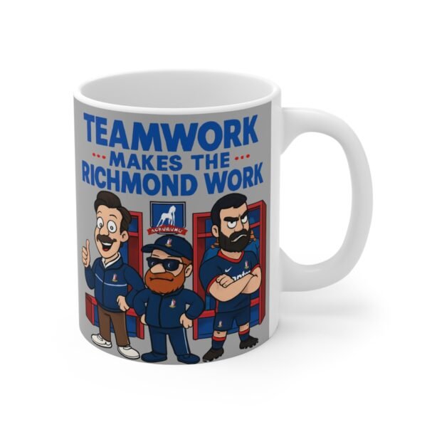 20251225091724-1f0e1728-65ec-6e24-8f0d-9235ab10d2d2.jpg Teamwork Makes the Richmond Work | Ted Lasso Mug | AFC Richmond Cartoon Coffee Cup