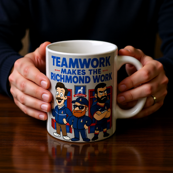 20251225091725-1f0e1728-6a81-6b1a-b196-1e0396d27f0b.png Teamwork Makes the Richmond Work | Ted Lasso Mug | AFC Richmond Cartoon Coffee Cup