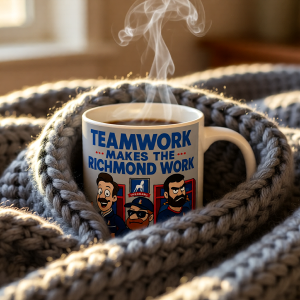 20251225091725-1f0e1728-6f21-6e9a-812e-3e50807bb0ee.png Teamwork Makes the Richmond Work | Ted Lasso Mug | AFC Richmond Cartoon Coffee Cup