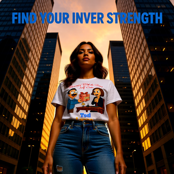 20251215102612-1f0d9a07-ad30-6b80-8a3d-3256dc8e8167.png Ted Lasso Inspired T-Shirt “Biscuits With the Boss = Self-Care” Funny Motivation Tee, TV Show Quote Shirt, Gift for Fans