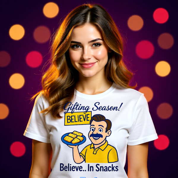20251215103932-1f0d9a25-743f-6ec0-9de3-7218d87ac06d-1.png Ted Lasso Inspired “Believe… In Snacks” T-Shirt, Funny TV Show Quote Tee, Positive Vibes Shirt, Gift for Fans