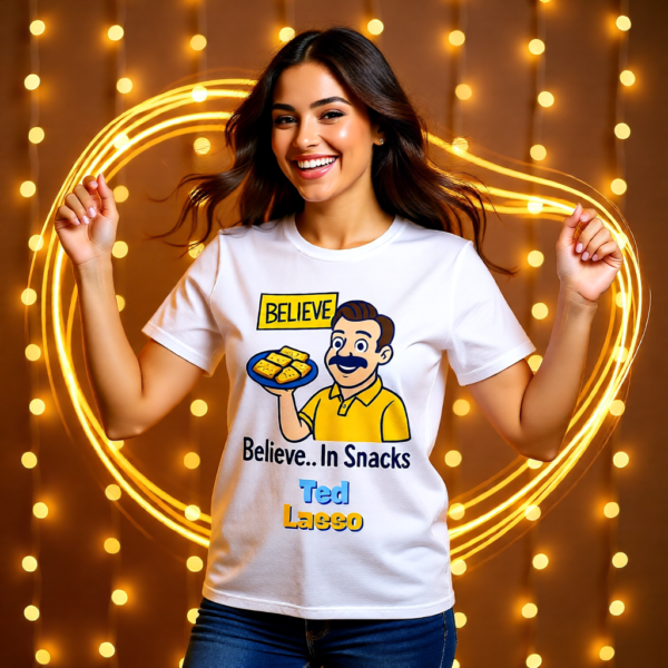 20251215103932-1f0d9a25-784e-6e1c-85f6-42801bf3182b-1.png Ted Lasso Inspired “Believe… In Snacks” T-Shirt, Funny TV Show Quote Tee, Positive Vibes Shirt, Gift for Fans