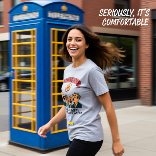 20251215110416-1f0d9a5c-c39f-6524-aaec-a22680812bf8.png Ted Lasso Inspired Diamond Dogs T-Shirt “Bark First, Talk Feelings Later”, Funny TV Show Quote Tee, Gift for Fans