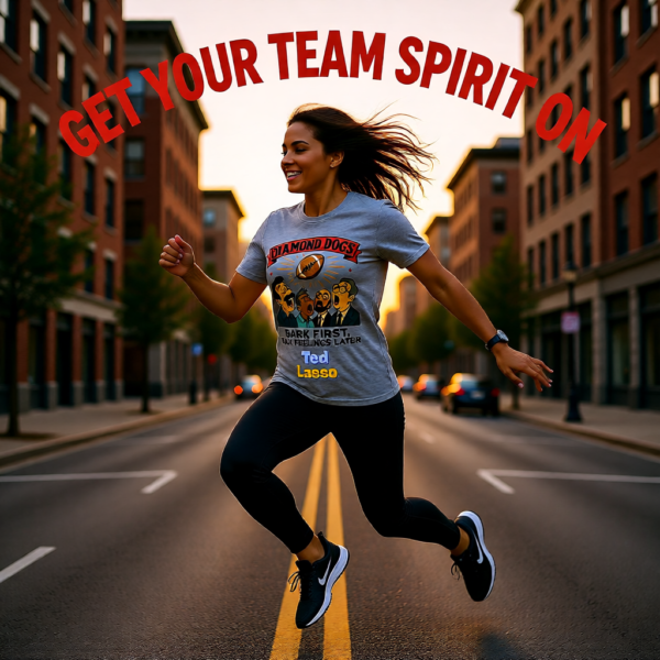 20251215110416-1f0d9a5c-c507-60ec-bba8-4a7e8f60cde9.png Ted Lasso Inspired Diamond Dogs T-Shirt “Bark First, Talk Feelings Later”, Funny TV Show Quote Tee, Gift for Fans