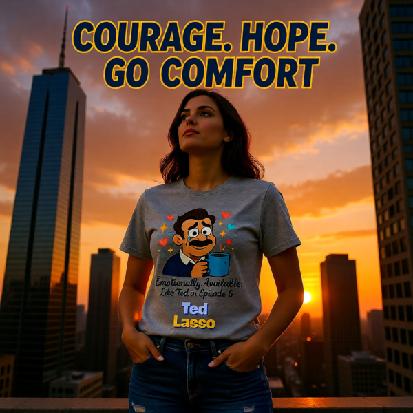 Ted Lasso Inspired “Emotionally Available, Like Ted in Episode 6” T-Shirt, Funny TV Quote Tee, Gift for Fans