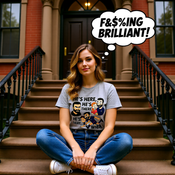Hes Here Hes There Hes Every... WHERE | Roy Kent Funny Ted Lasso T-Shirt | TV Fan Gift
