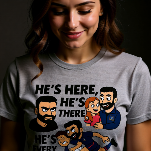 Hes Here Hes There Hes Every... WHERE | Roy Kent Funny Ted Lasso T-Shirt | TV Fan Gift