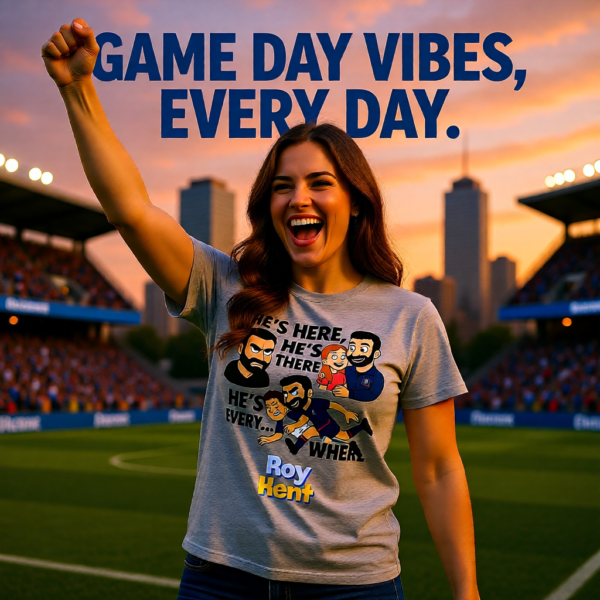 Hes Here Hes There Hes Every... WHERE | Roy Kent Funny Ted Lasso T-Shirt | TV Fan Gift