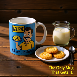 Believe... In Snacks | Funny Ted Lasso Mug | Biscuits & Belief Comedy Gift