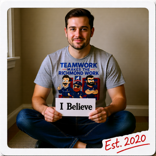 20260115210600-1f0f255f-e629-66f0-ab2e-662b024534f4.png Teamwork Makes the Richmond Work | Funny Ted Lasso T-Shirt | AFC Richmond Fan Gift
