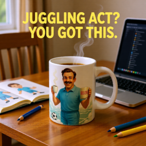 I Run on Optimism and Tea, Like Ted | Ted Lasso Mug | Positive Vibes Tea Cup