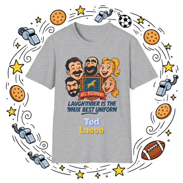 20260117144308-1f0f3b2d-6c1a-6344-8029-c671a089a05c.png Make Football Kinda Funny Again | Ted Lasso Funny Cartoon T-Shirt | AFC Richmond Cast Tee