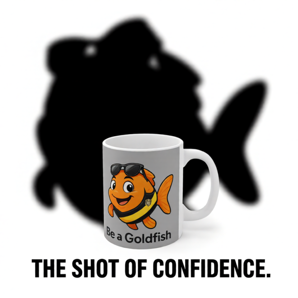 20260117150740-1f0f3b64-41df-6228-ab7c-9a6904a828f0.png Be a Goldfish | Ted Lasso Mug | Minimalist Positive Mindset Cup