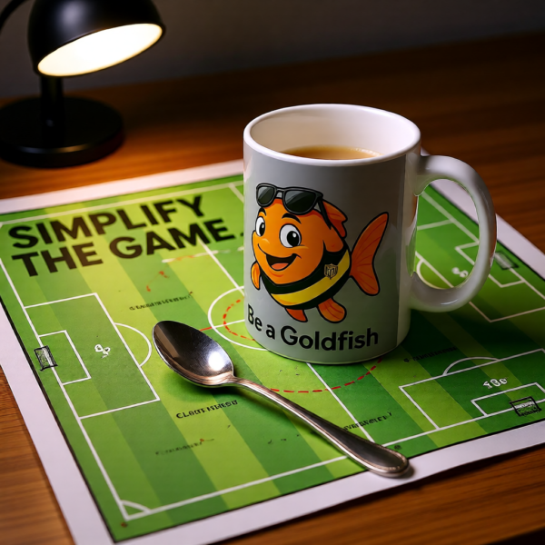 20260117150741-1f0f3b64-4b26-67f0-a743-1e8dbc5005fb.png Be a Goldfish | Ted Lasso Mug | Minimalist Positive Mindset Cup