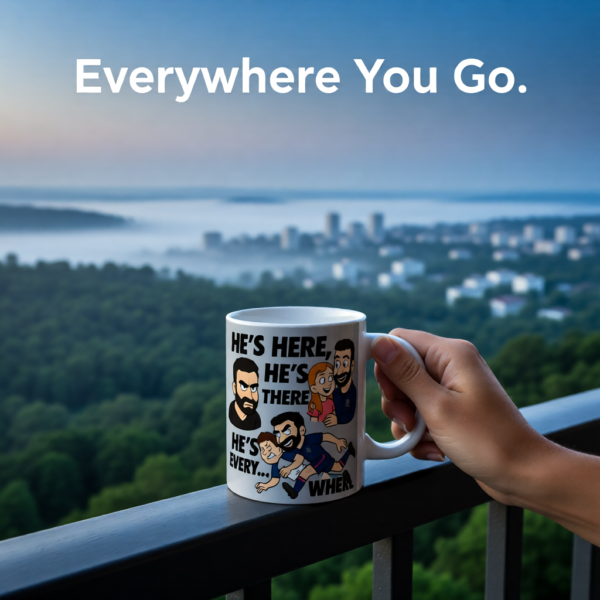 20260117200656-1f0f3e01-2e05-6618-8a3a-ee9ee0abf4af.png Hes Here, Hes There, Hes Every... WHERE | Roy Kent Mug | Funny Ted Lasso Football Quote Cup