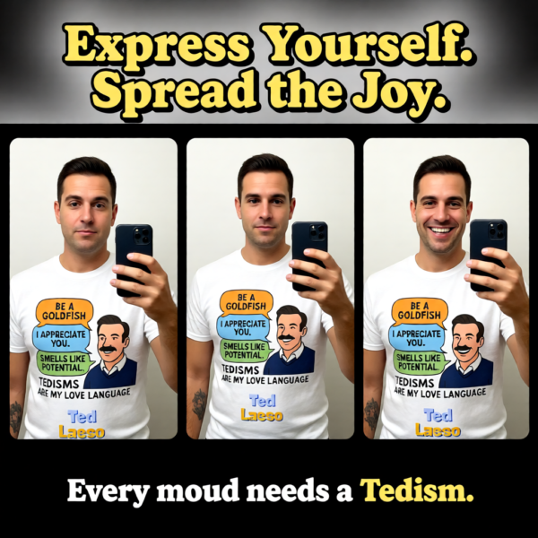 20260117202920-1f0f3e33-3c0e-62f0-b3a2-ee9ee0abf4af.png Tedisms Are My Love Language | Ted Lasso Quote Collage T-Shirt | Feel-Good TV Merch