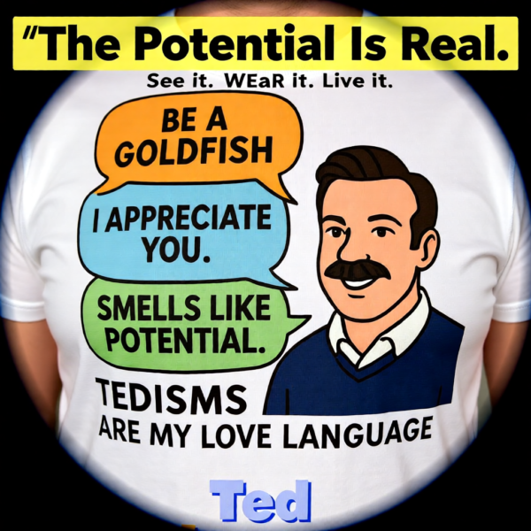 20260117202920-1f0f3e33-3e90-6c76-9f4b-4e07abecae80.png Tedisms Are My Love Language | Ted Lasso Quote Collage T-Shirt | Feel-Good TV Merch