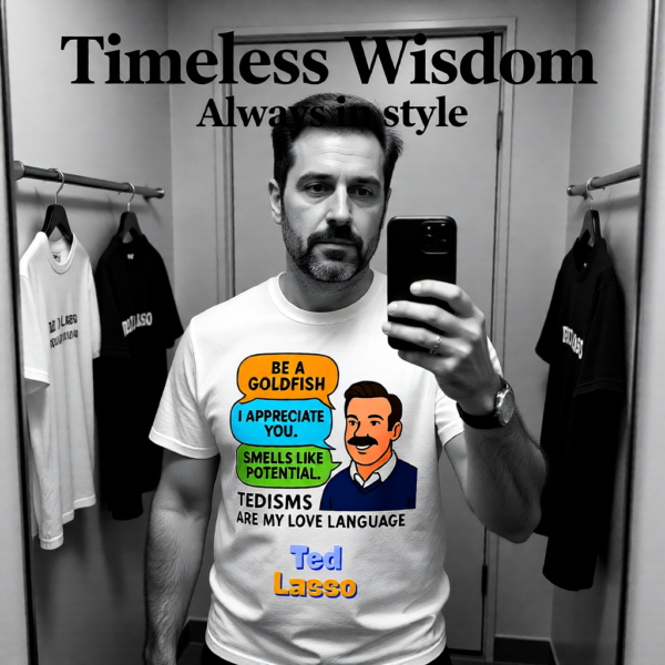 20260117202920-1f0f3e33-4212-65fc-9492-c671a089a05c.png Tedisms Are My Love Language | Ted Lasso Quote Collage T-Shirt | Feel-Good TV Merch