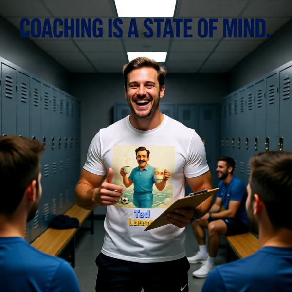 20260117204325-1f0f3e52-b7ee-6a0e-a046-168263c2919c.png I Run on Optimism and Tea, Like Ted | Wholesome Ted Lasso T-Shirt | Cute Positivity Gift