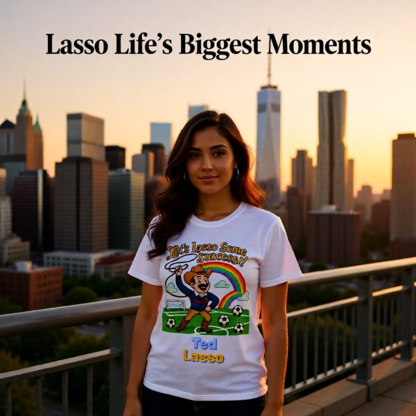 20260117204849-1f0f3e5e-cbac-617a-b38f-c2960b096122.png Lets Lasso Some Life | Ted Lasso Cowboy-Inspired Funny T-Shirt | Bright Motivational Tee