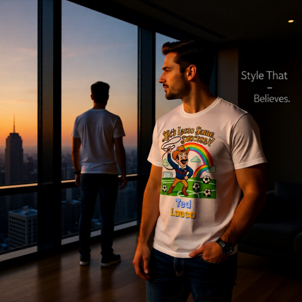 20260117204849-1f0f3e5e-ccd2-6b44-bf0a-4e07abecae80.png Lets Lasso Some Life | Ted Lasso Cowboy-Inspired Funny T-Shirt | Bright Motivational Tee