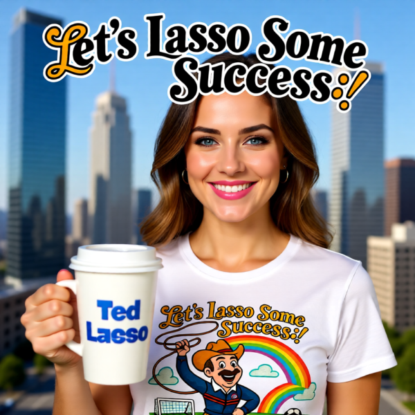 20260117204849-1f0f3e5e-ccf1-65da-99ce-1e8b98949ce9.png Lets Lasso Some Life | Ted Lasso Cowboy-Inspired Funny T-Shirt | Bright Motivational Tee