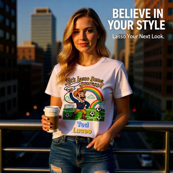 20260117204849-1f0f3e5e-d041-6b36-a115-a6b5fd999c0b.png Lets Lasso Some Life | Ted Lasso Cowboy-Inspired Funny T-Shirt | Bright Motivational Tee