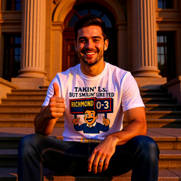 Takin Ls, But Smilin Like Ted | Funny Ted Lasso T-Shirt | Richmond Positivity Design